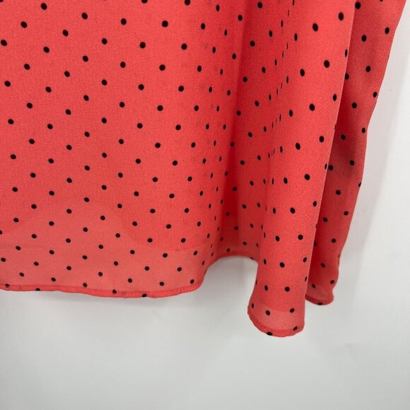 Torrid Top Womens Plus size 2 2X Orange Black Dot Sleeveless Tank Top - Picture 4 of 9